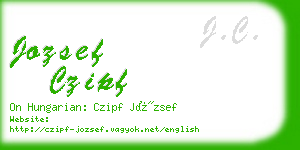 jozsef czipf business card